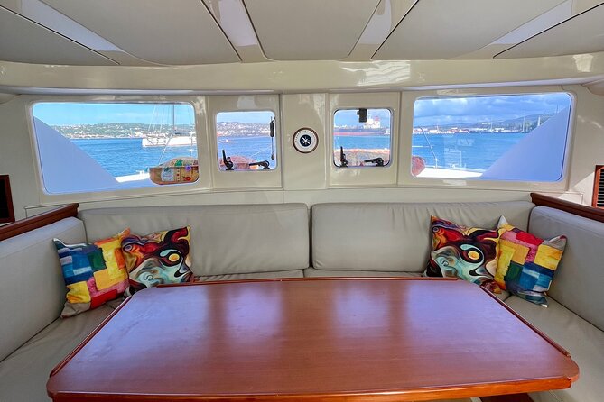Sail Away in Montego Bay on a Private Catamaran - A floating snack table with Jamaican flavor