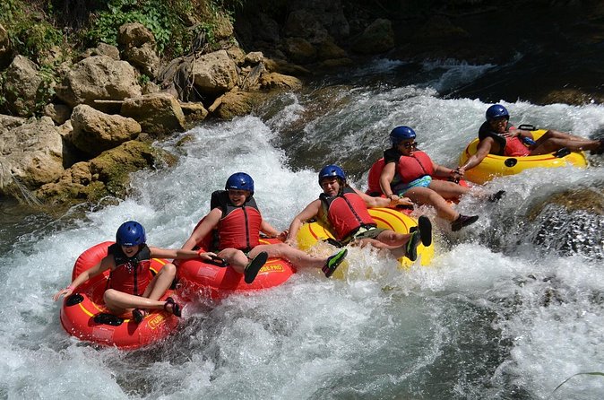 Shared - Jungle River Tubing Adventure Tour from Falmouth - From river water to a Caribbean beach